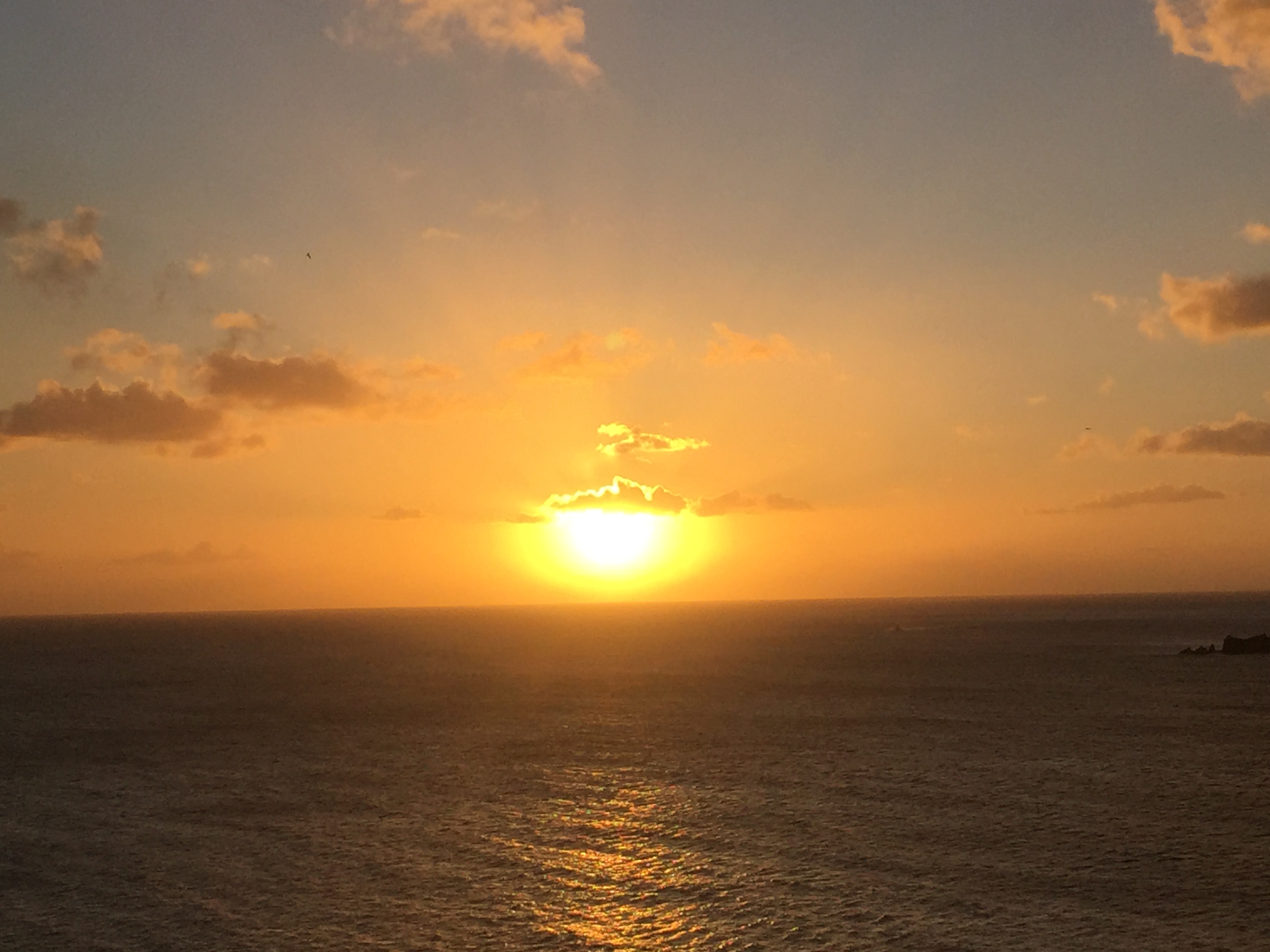 Atardecer en el Caribe en el Crucero MSC Divina