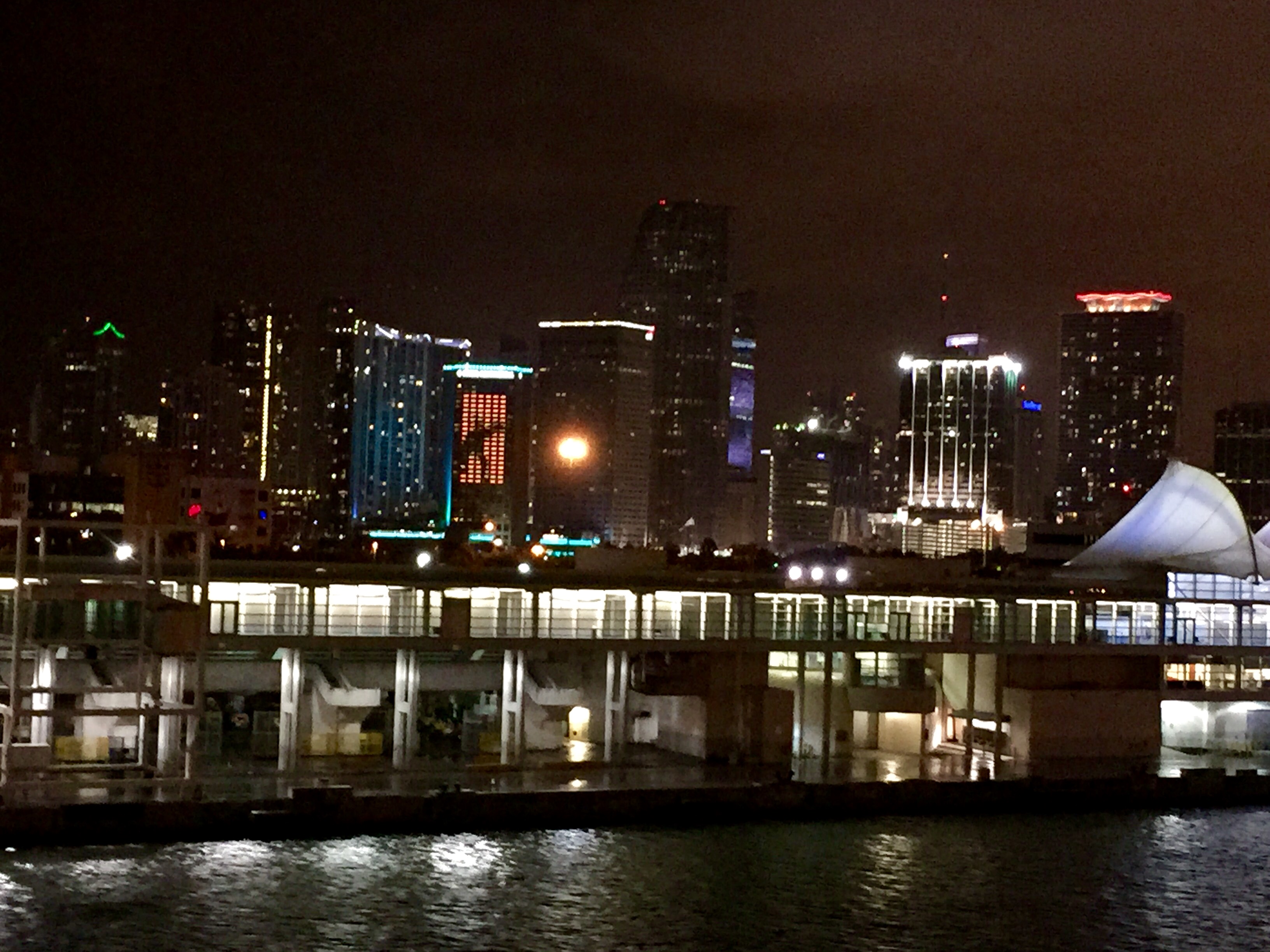 Crucero MSC Divina - Miami de noche desde el Crucero