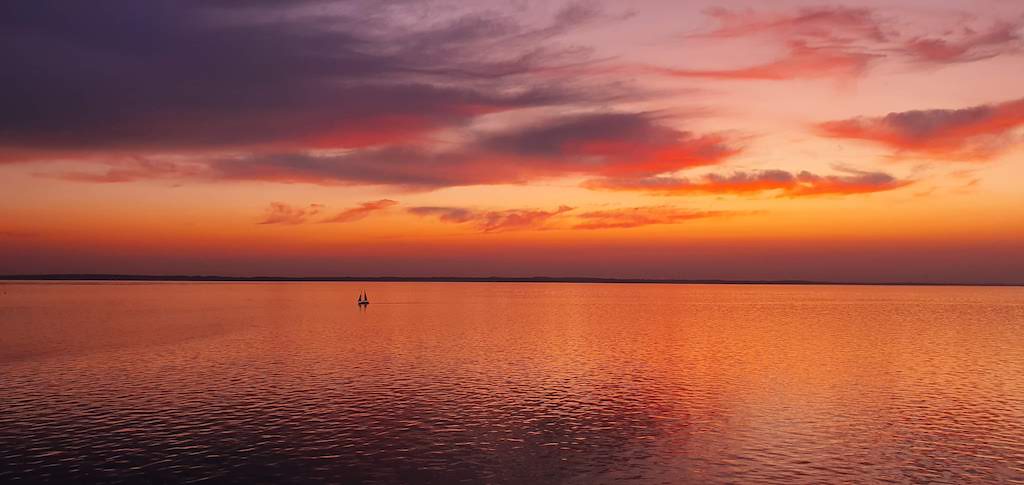 Atardecer para enmarcar en el Mar Báltico Navegando desde Rostock hacia Copenhague