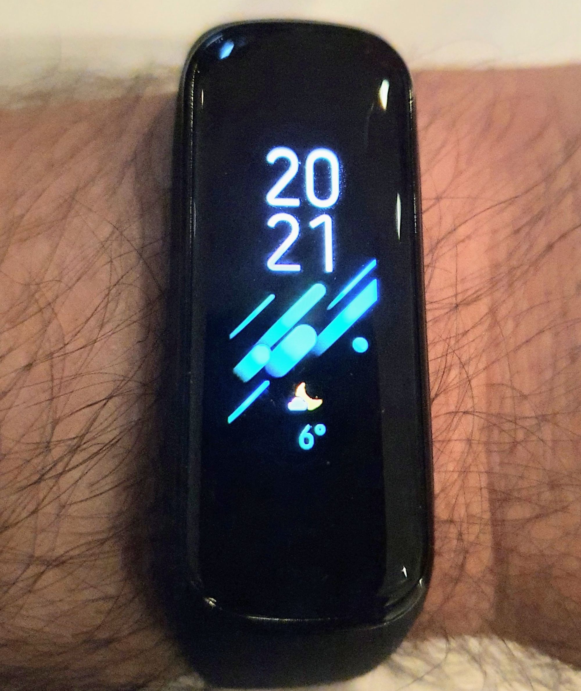 Una de las tantas portadas que se puede elegir en la Galaxy band fit 2