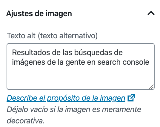 Como poner las palabras claves en la propiedad Alt de las imágenes en WordPress