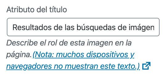 Como poner las palabras claves en la propiedad Título de las imágenes en WordPress