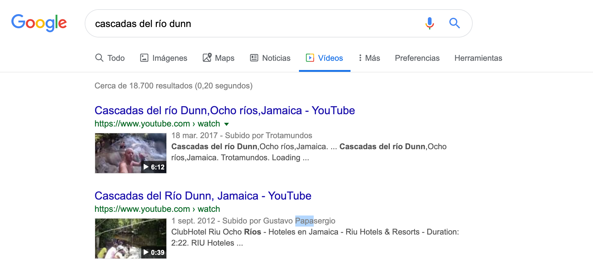 Cómo buscar video en google