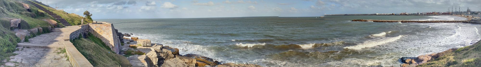Panorámica del paseo Marítimo de Mar del Plata a la altura del Parque San Martín