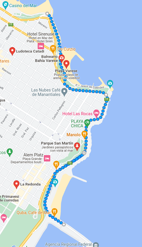 Caminata de 5 Km por el Boulevard Peralta Ramos