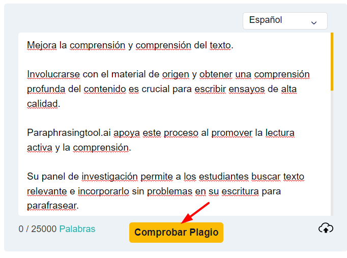 ¿Cómo utilizar el comprobador de plagio de Parafrasear.org?