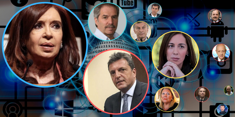 Cristina cerró 2018 liderando las redes sociales, con Macri algo recuperado y Massa en ascenso