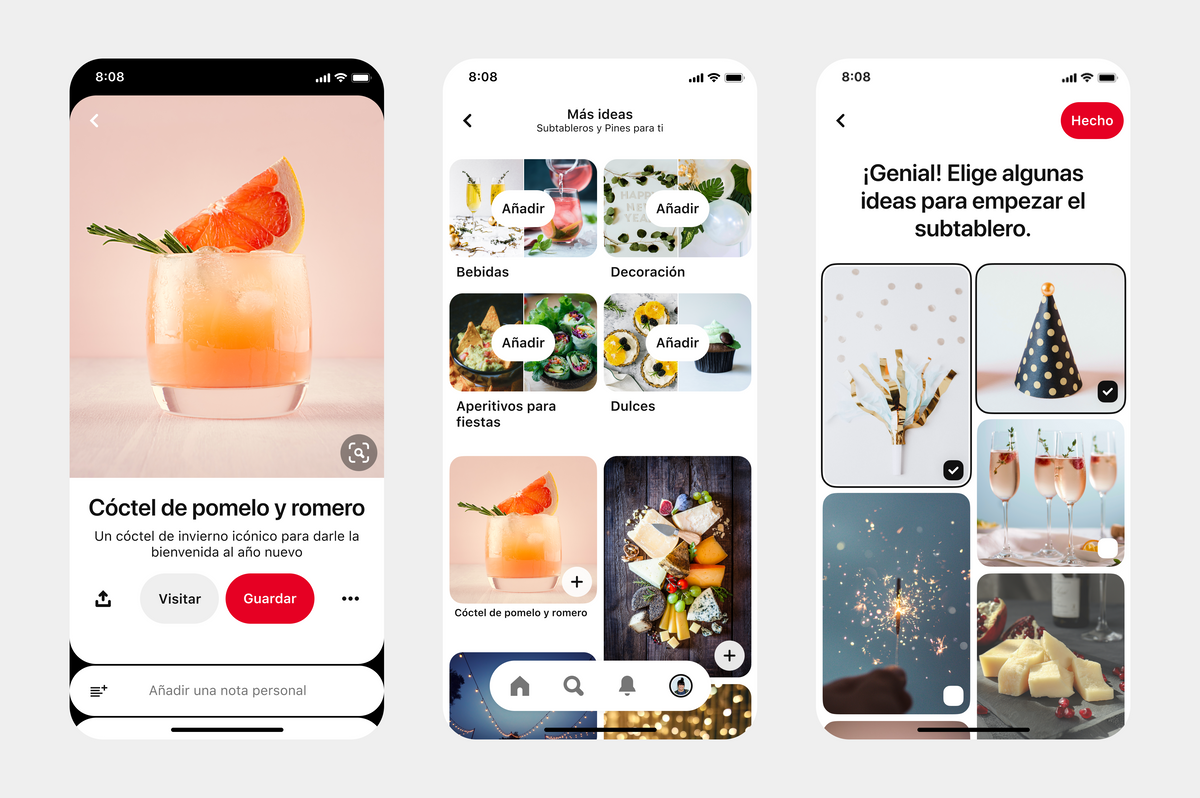 Pinterest presenta nuevas funciones para sus tableros