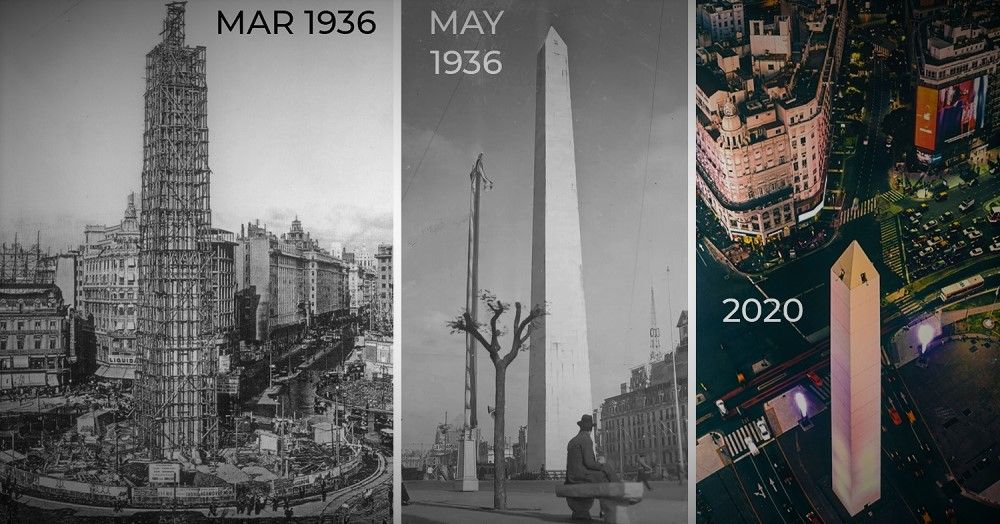 El Obelisco: "87 años de historia".