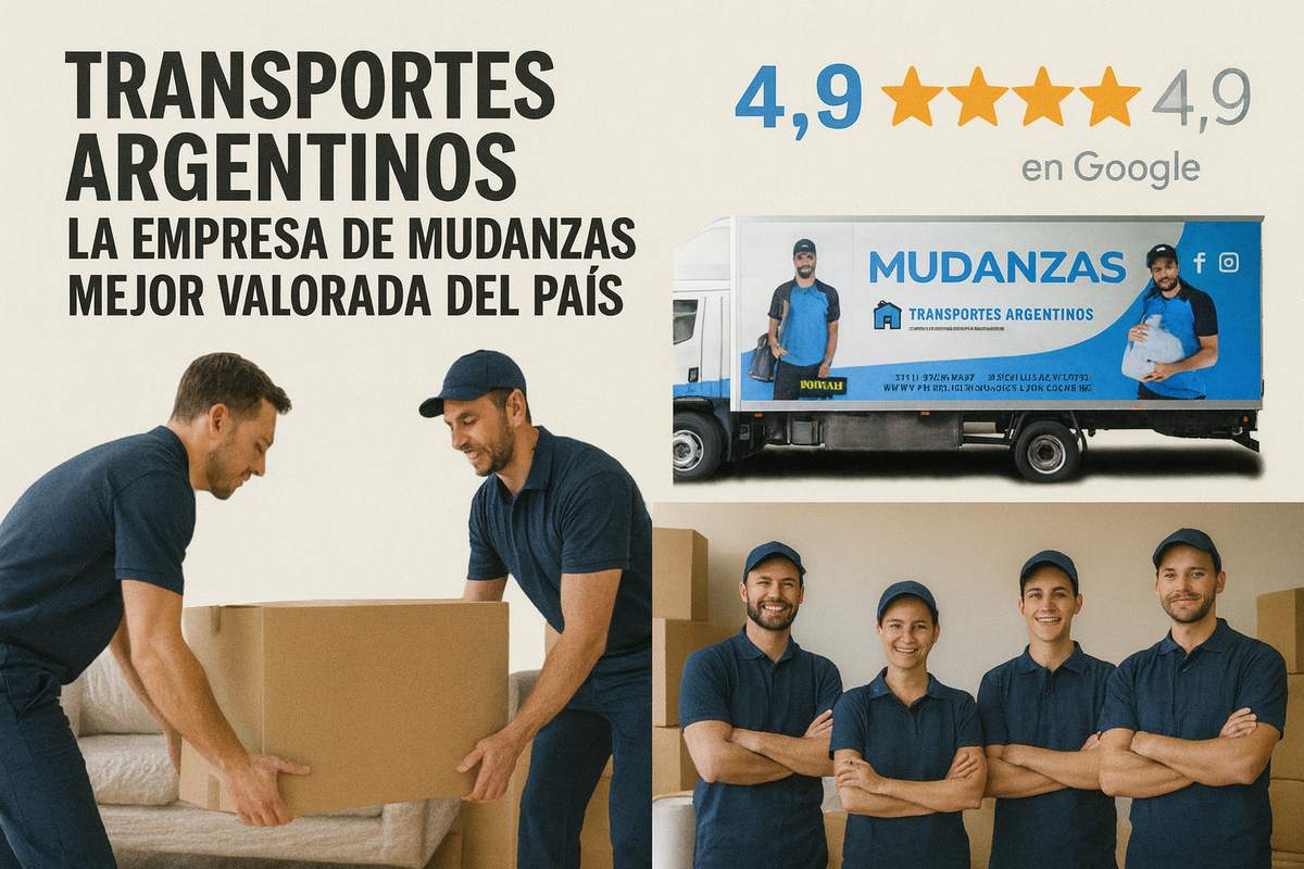 Transportes Argentinos: la empresa de mudanzas mejor valorada de Argentina (4.9 ★ en Google)