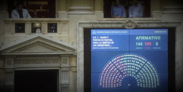 La Ley Ómnibus fue aprobada en Diputados.