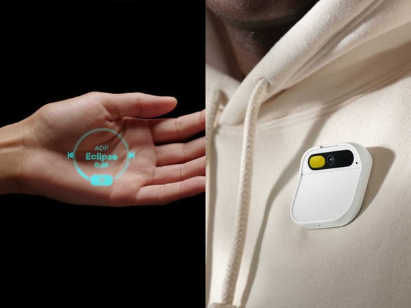 El AI PIN, Con un diseño similar a un pin de solapa que puede ser una referencia a "Star Trek"