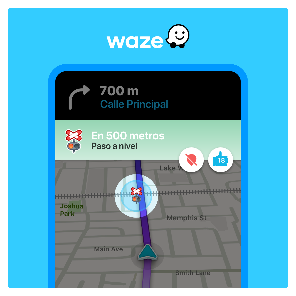 Waze lanza alertas para cruces con vías del tren y ferrocarril a nivel global