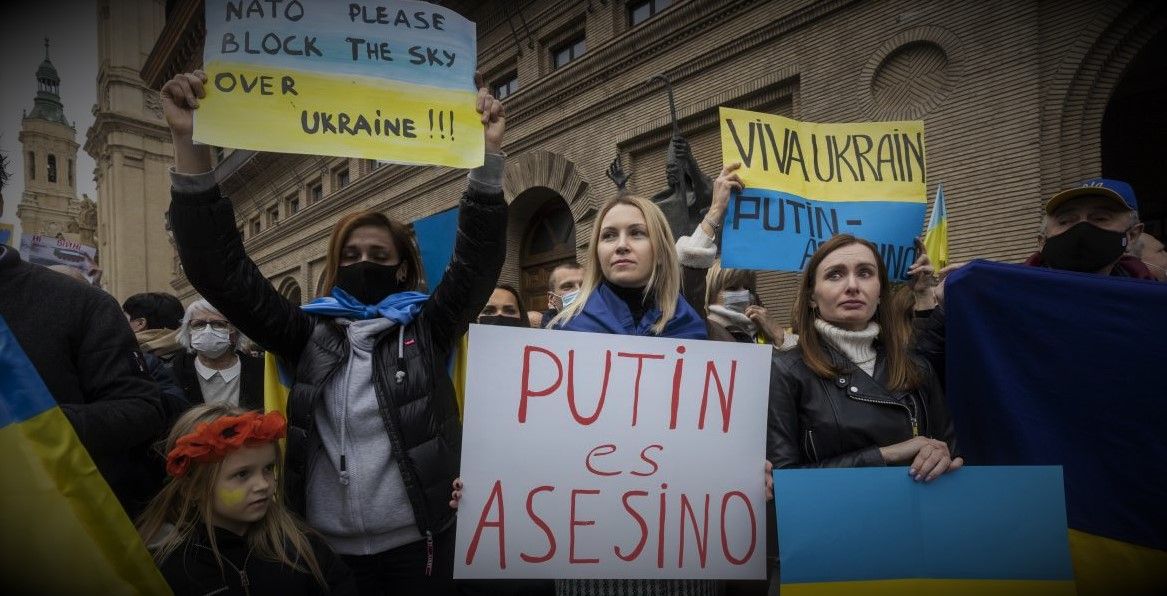 Protesta y movilización  global contra Putin
